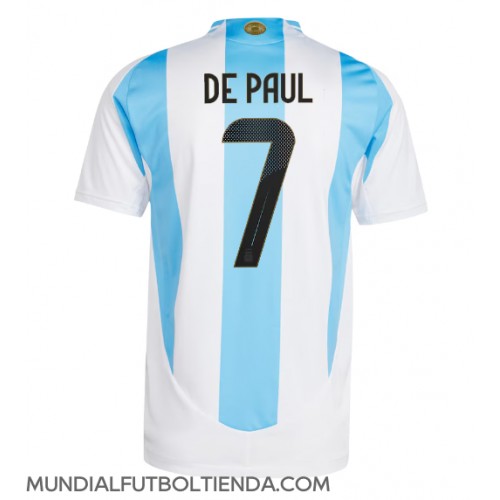 Camiseta Argentina Rodrigo De Paul #7 Primera Equipación Replica Copa America 2024 mangas cortas